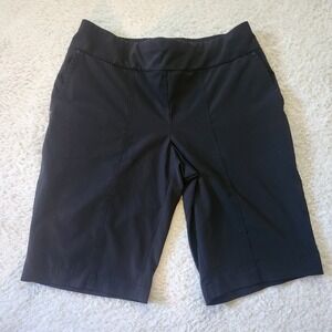 Chicos‎ Zenergy Black Pull On Bermuda Shorts Women 00 Small Active Golf Travel